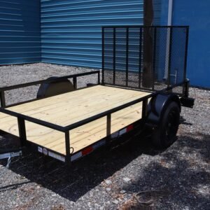 2025 6×10 Utility Trailer – 3K Single Axle, Wood Deck, Rear Gate