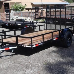 2025 6×12 Utility Trailer – 3K GVWR, Triple Crown, Wood Deck, Black