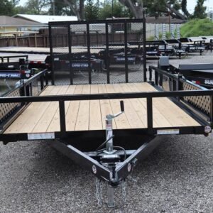 2025 7′ x 14′ Tube Top ATV Utility Trailer – 5K Single Axle w/ Brakes, Black