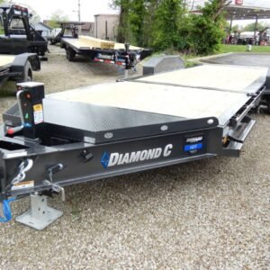 2025 Diamond C HDT208 80″x 22′ 18k Pintle Ring Hitch Split-Deck Tilt Equipment Trailer Stock #299091 Tilt Trailer – Spencer Trailers