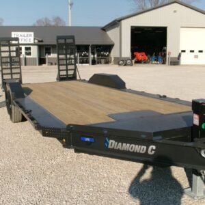 2025 Diamond C LPX207 82″x 22′ 14.9k Equipment Trailer With HD Flip-Knee Ramps And Max Wide Pkg. Stock #297537 – Spencer Trailers