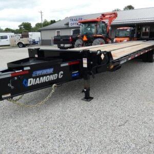 2025 Diamond C PX212 102″x 30′ 25.9k Pintle Ring Hitch Equipment Trailer With MAX Ramps Stock #299648 – Spencer Trailers