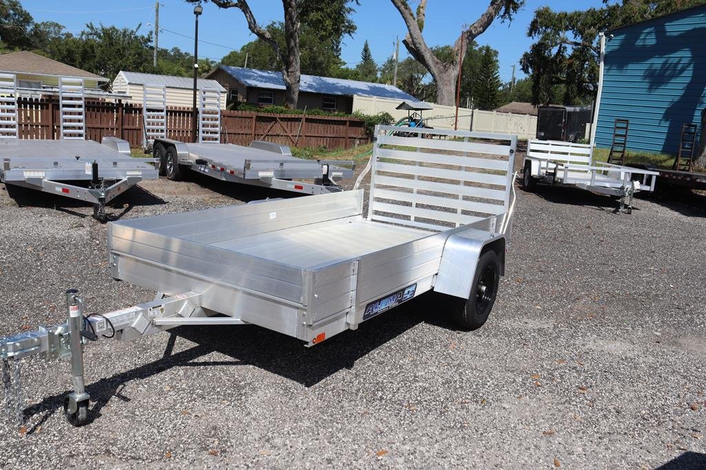 2026 Aluma 5’3” x 10’ Aluminum Utility Trailer – Solid Sides – Single Axle – VIN 305756