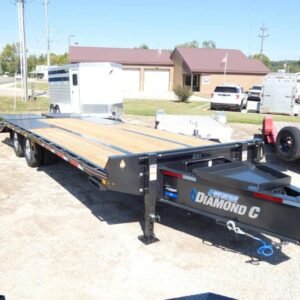 2026 Diamond C PX210 102″x 25′ 25k Pintle Ring Hitch Equipment Trailer With MAX Ramps Stock #305089 – Spencer Trailers