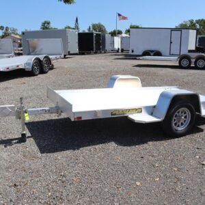 4.5×10 Aluminum Tilt Utility Trailer with a Gas Cylinder