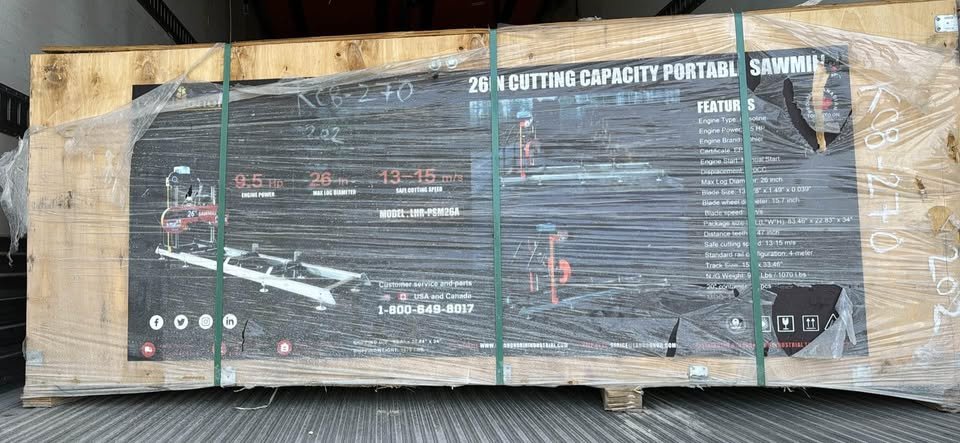 26 inch portable saw mill gas