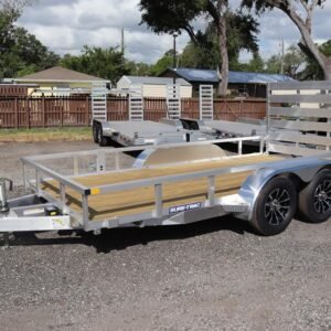 7 X 14 Aluminum Tube Top Utility Trailer with a 2k Jack