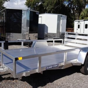 7×12 Aluminum Tube Top Utility With Bi Fold Gate