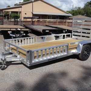 7×14 Aluminum Tube Top ATV Utility Trailer with Side Ramps
