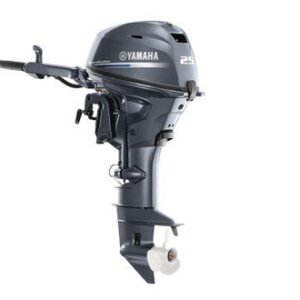 Powerful Yamaha 25HP Portable Outboard Motor, Tiller, Electric Manual Start, 15