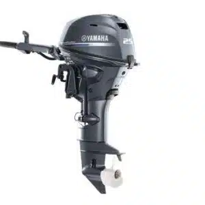 Powerful Yamaha 25HP Portable Outboard Motor, Tiller, Electric Manual Start, 15