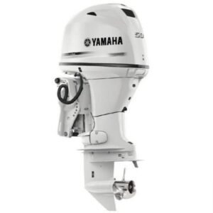 Yamaha 50 HP Pearl White Outboard Motor Mechanical Remote 20-inch Shaft